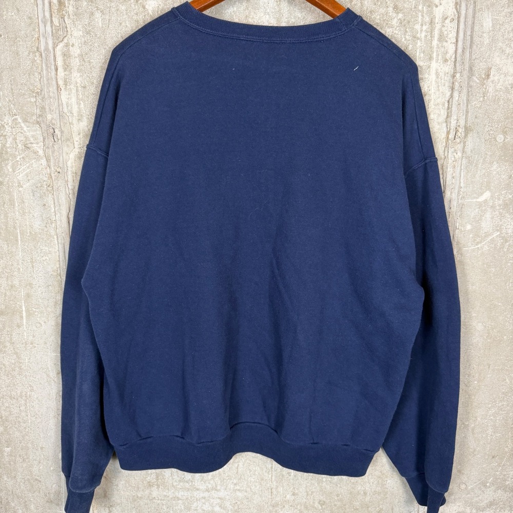 Vintage 90's Jerzees Basketball American Tradition Navy Crewneck Sweatshirt L - Picture 4 of 5
